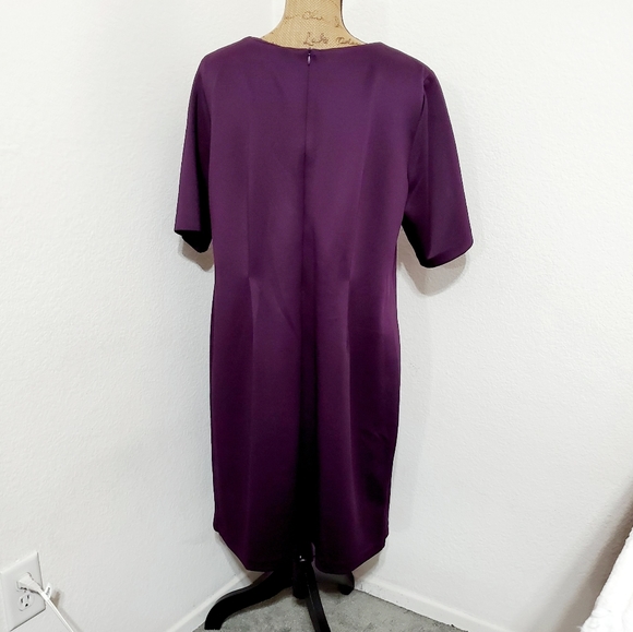 Connected Apparel Size 2X Deep purple plum dress office church travel - Picture 6 of 10